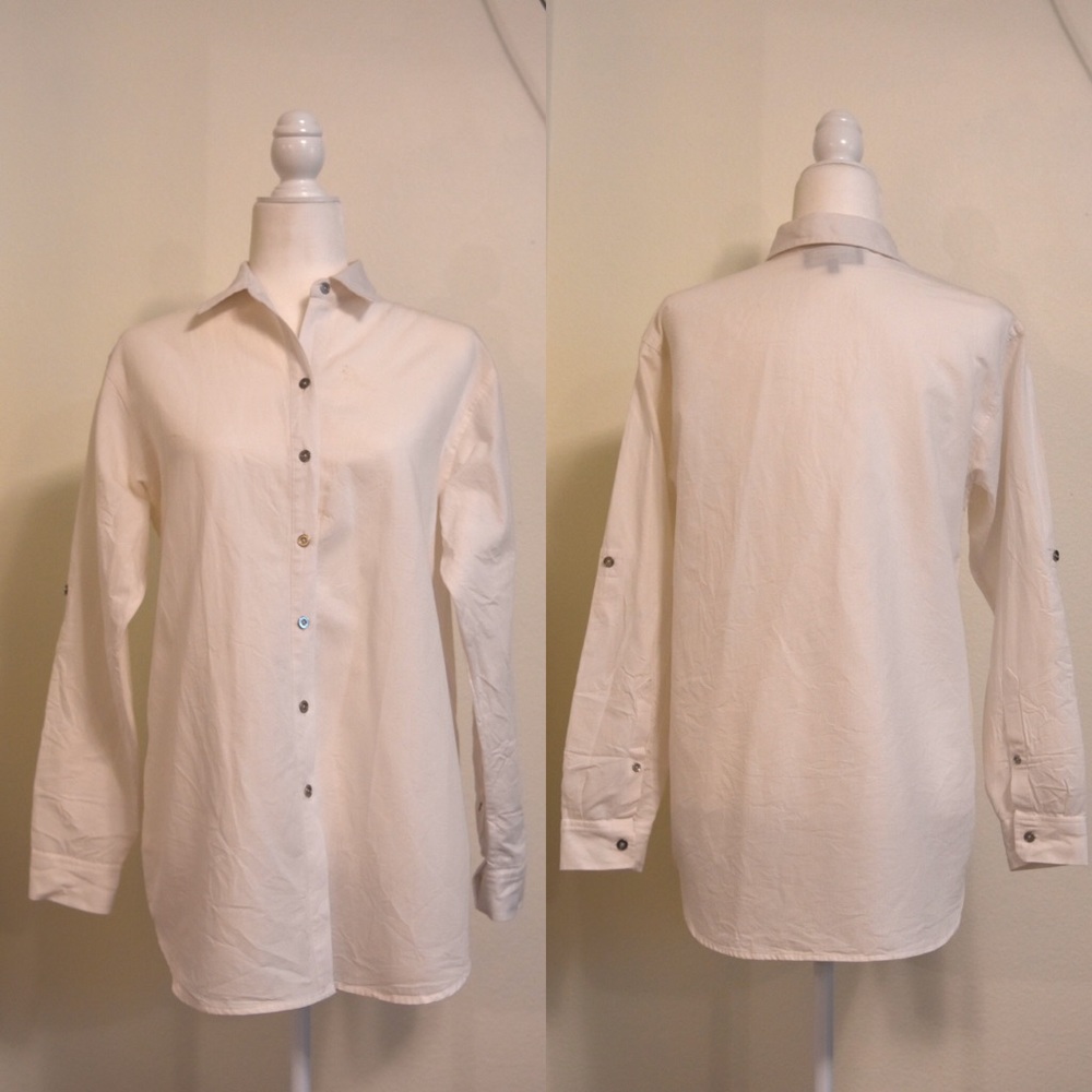 JONES NEW YORK Signature White Button Up Shirt